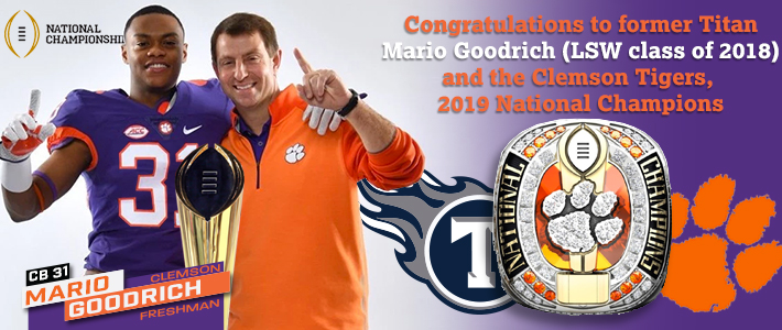 Mario Goodrich National Championship congratulations